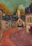 La rue Rose a Pont Aven, Emile Bernard